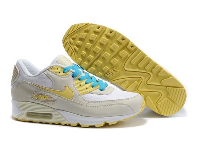 Nike Air Max Shoes Womens White/Blue/Yellow Online